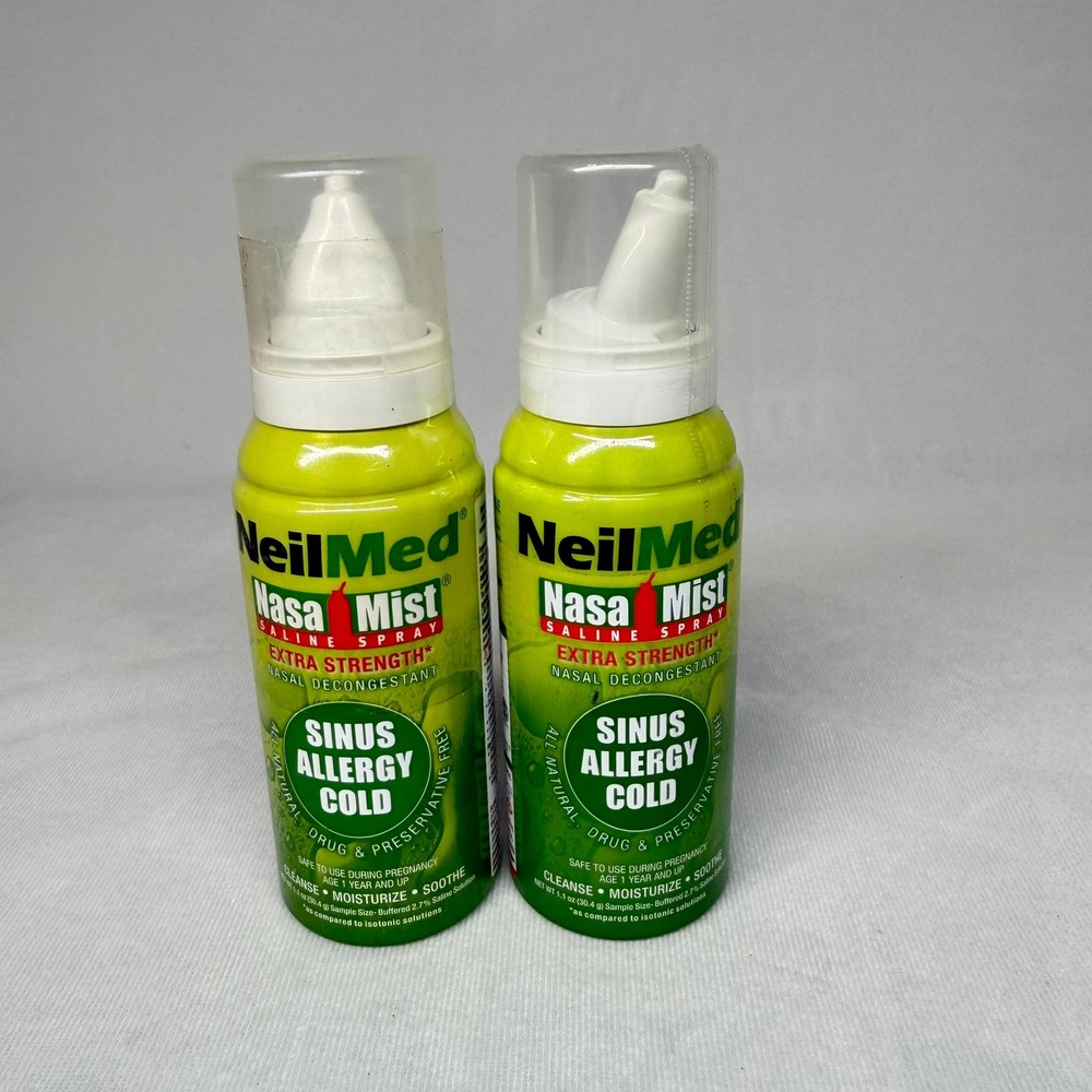 2X NeilMed NasaMist Extra Strength Hypertonic Saline Nasal Spray 1.1oz 6/29